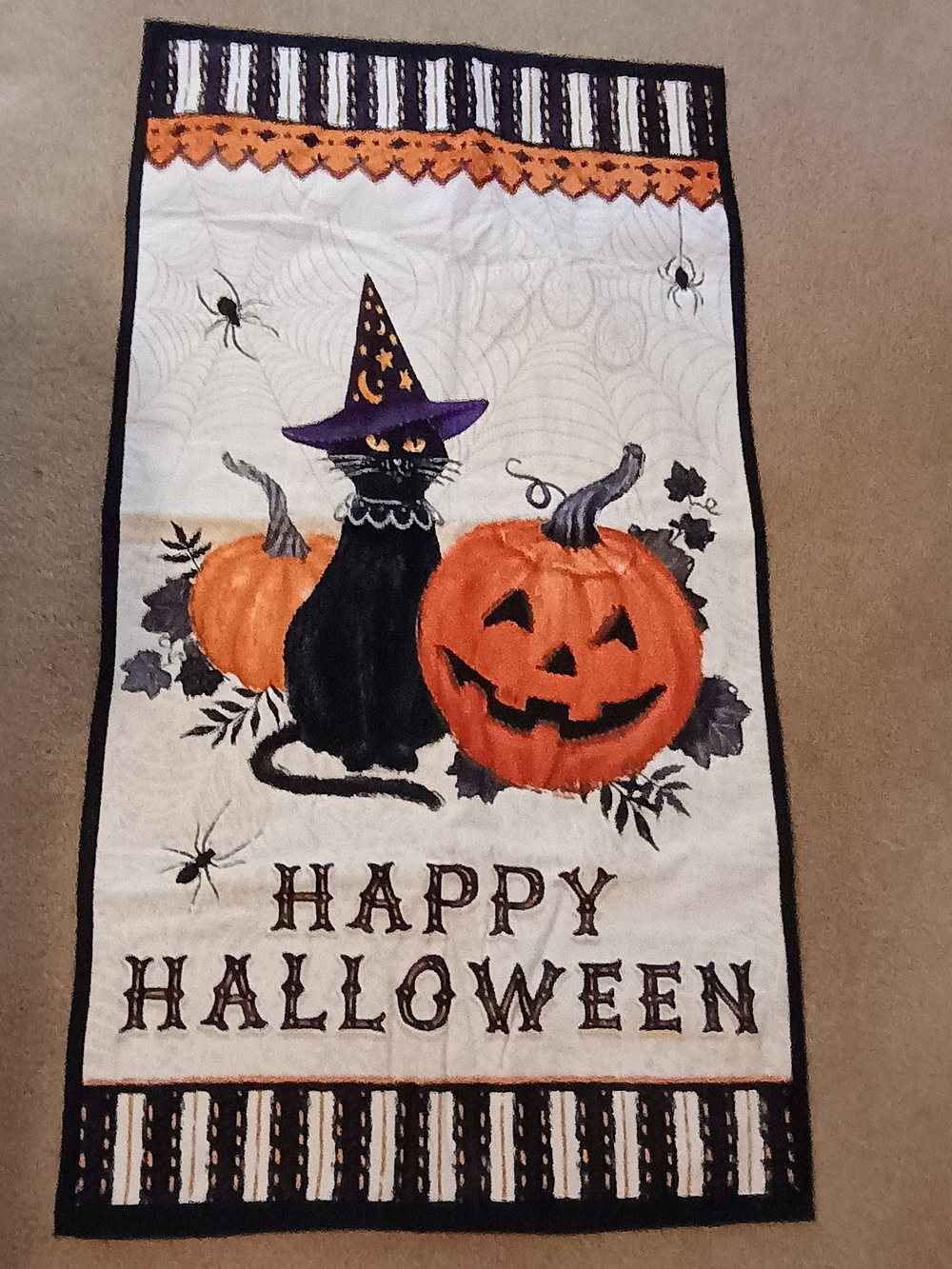 Handmade, Hand Quilted, Halloween Wall Hanging.
